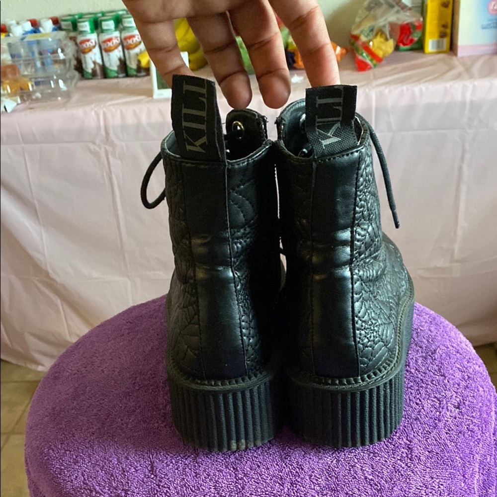 Killstar spiderweb combat boots - Picture 4 of 5